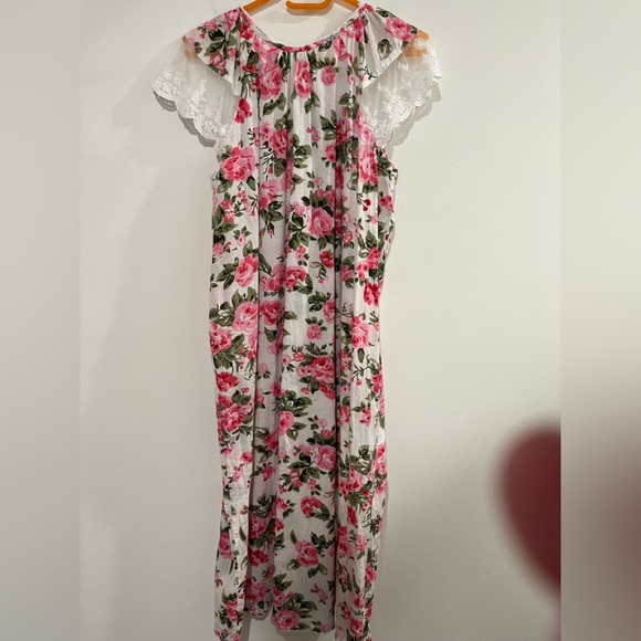 COLLECTIONS ETC. 100% Cotton Floral Nightgown w/ Matching Robe Size M - Picture 4 of 8